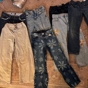 Mixed 7 pairs of jeans Zara/Truce/Old Navy